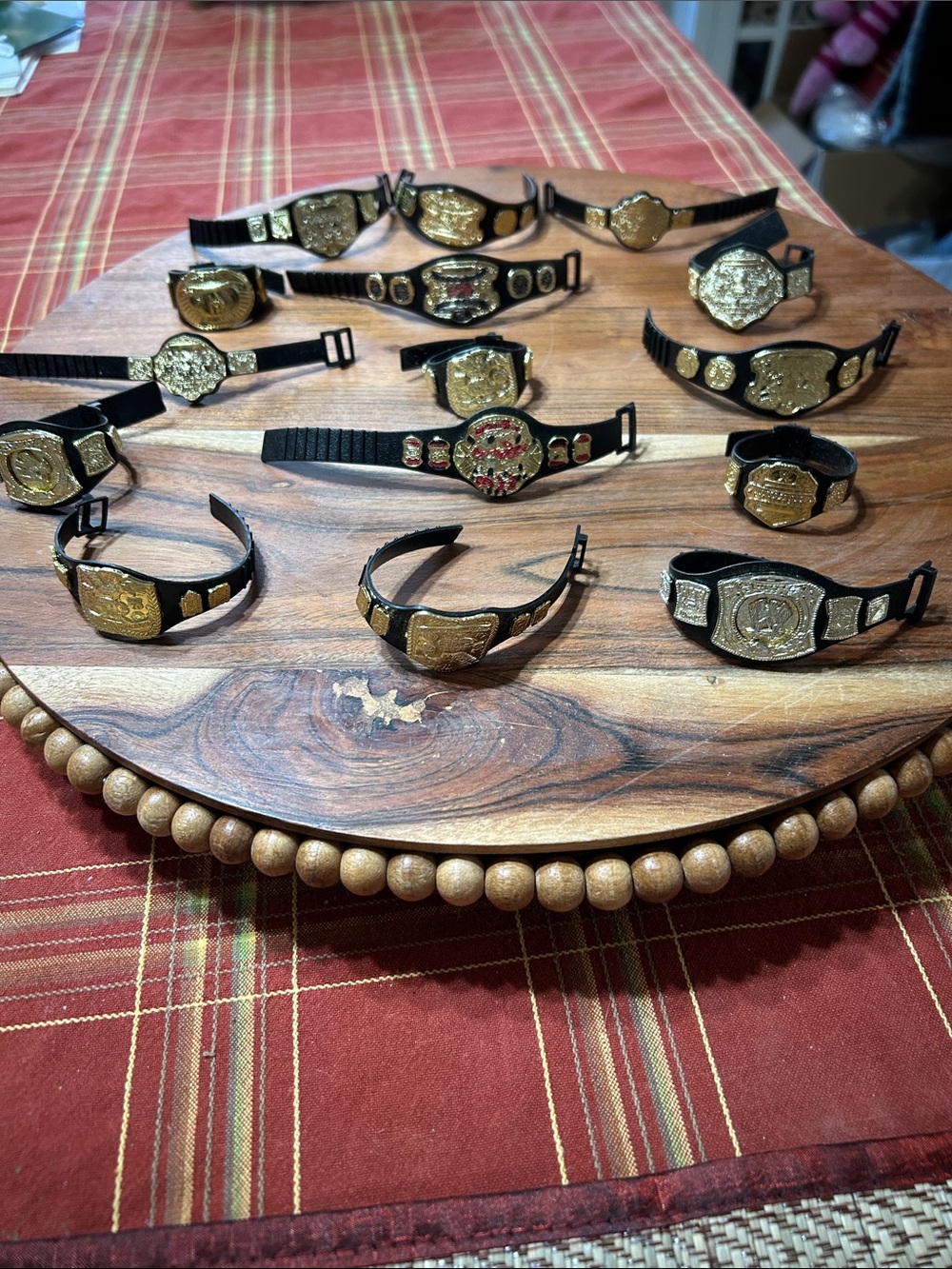 Vintage Bundle of 15 Various Mini WWE Action Figures Championship Belts ‘90s New